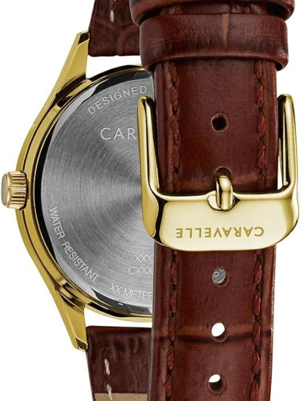 Caravelle by Bulova Ladies Gold 33mm New Watch 44M111, Brand New with Tags & Box